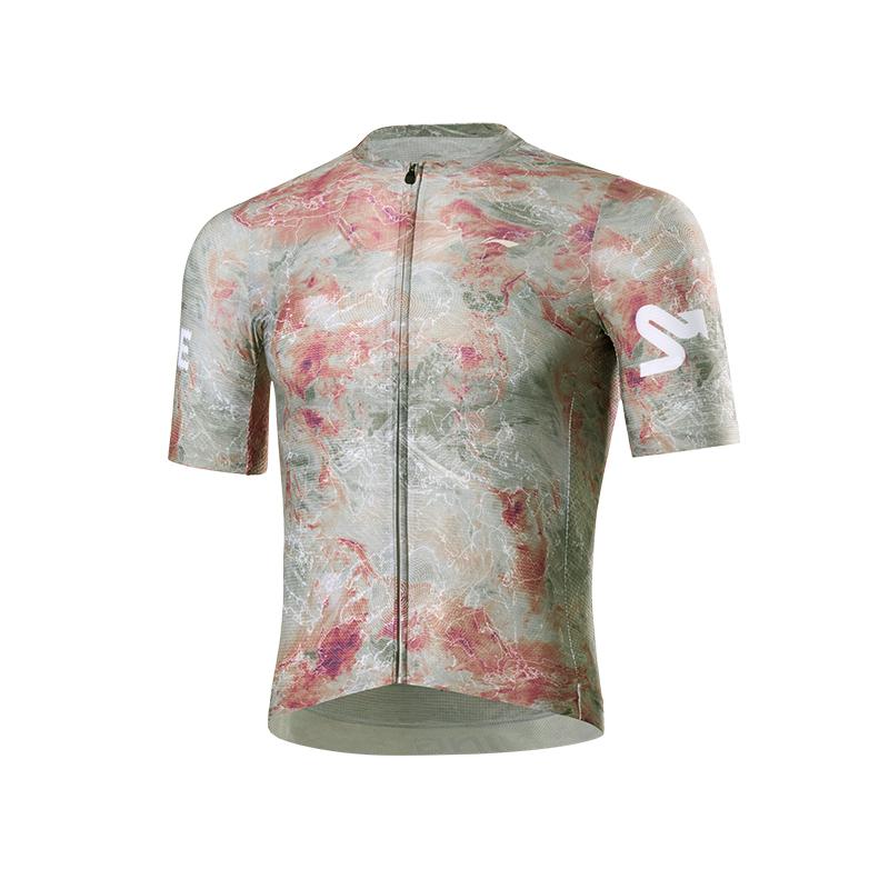 

Li-Ning Footprint Series High Elastic Breathable Lightweight Short Sleeve Cycling Jersey Men cycling jersey Desert-Brown LCUE255-2