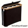 Large Capacity Toilet Paper Holder Foldable Space Saving Wood Frame with Gray Fabric End No Installation Required Toilet Paper Storage Containers