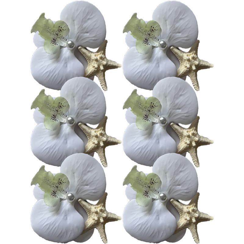 Romantic Phalaenopsis Starfish Hair Clips Female Korean Summer Beach Resort Duckbill Clip Hair Accessories