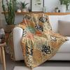 Vintage marokkanische Kilim Flanell bedruckte Decke geeignet für alle Jahreszeiten geeignet für Wohnzimmer Büro Sofa und Reisen