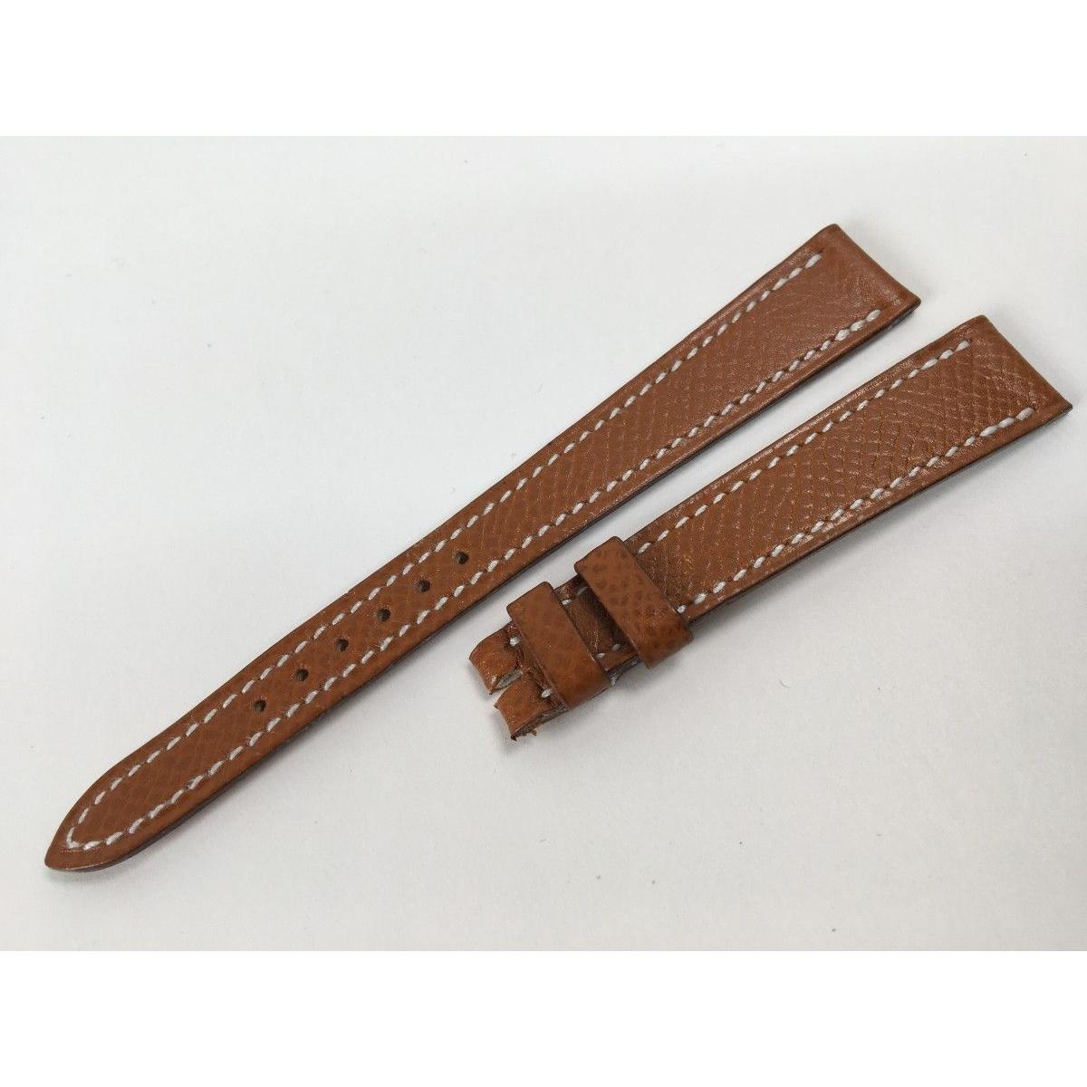 Used k1072 Authentic Good Condition HERMES Ladies Watch Leather Strap Installation Width 12/10mm Chocolat Belt Only