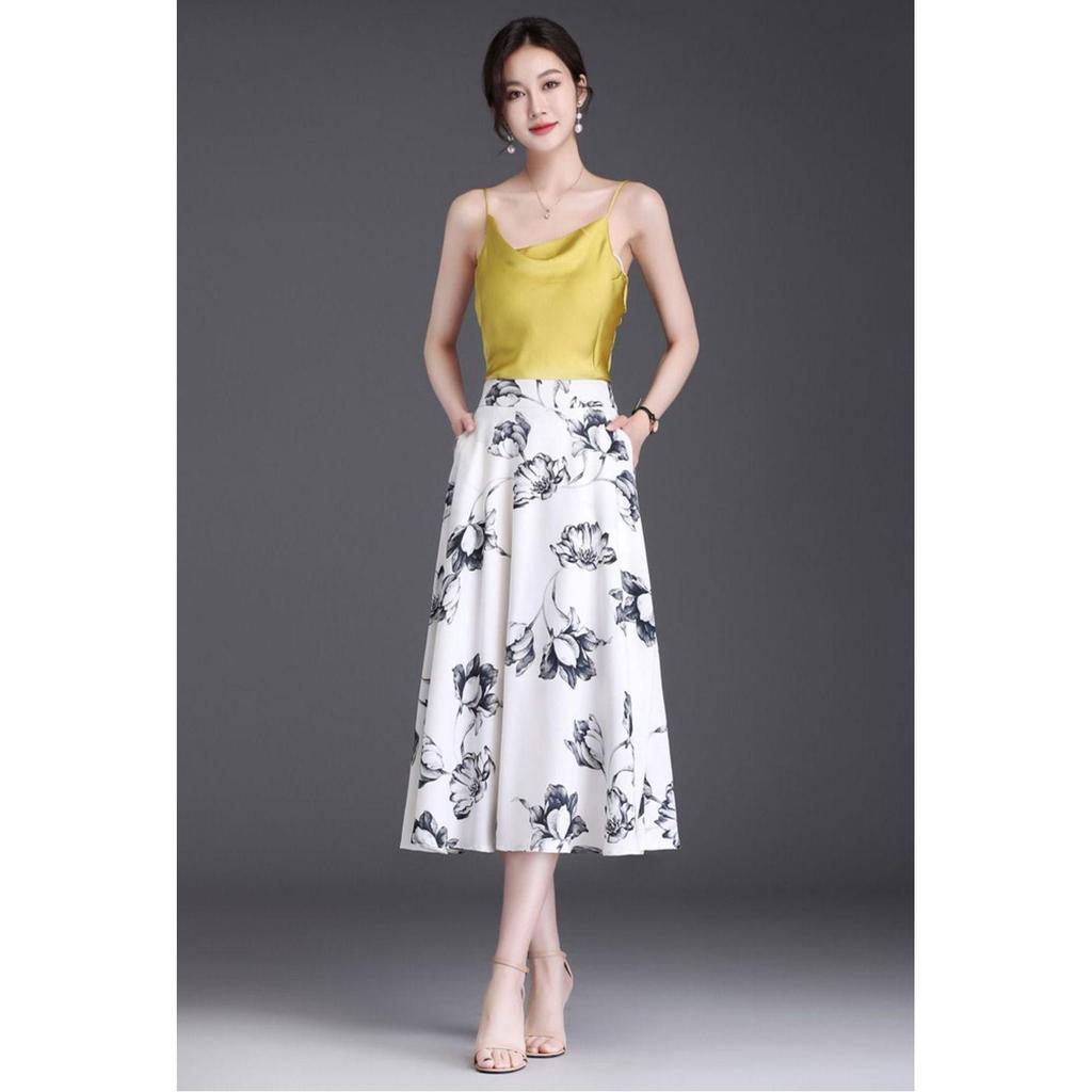 Women's Summer Fashion Printed A-line Skirt - Slimming & Belly-Covering