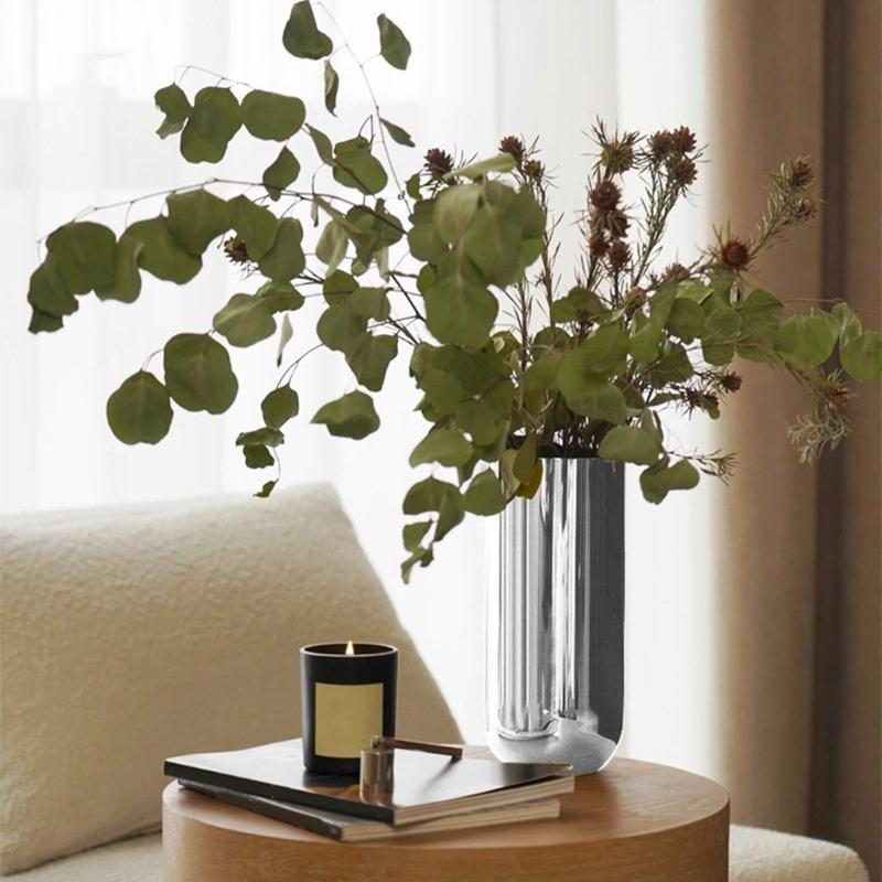 304 Stainless Steel Decorative Holder, Long Time Shine and Smoothed Finish Plant Holder Suitable for Various Interior Styles