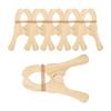 6 Pieces Wooden Clothespins Fixed Wood Clothes Pin Shower Clothes Pins For Fabric Christmas Drying Door Tent Towel Shower