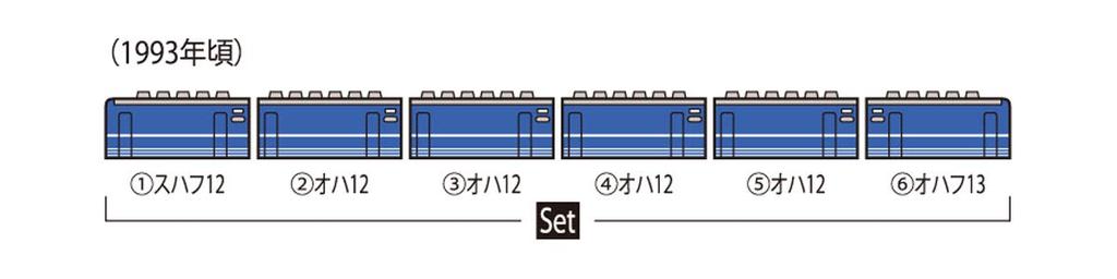 TOMIX N Gauge 12 Series Passenger Car Spur Oyama Set 6 Cars 98727 Railway Model Passenger Car