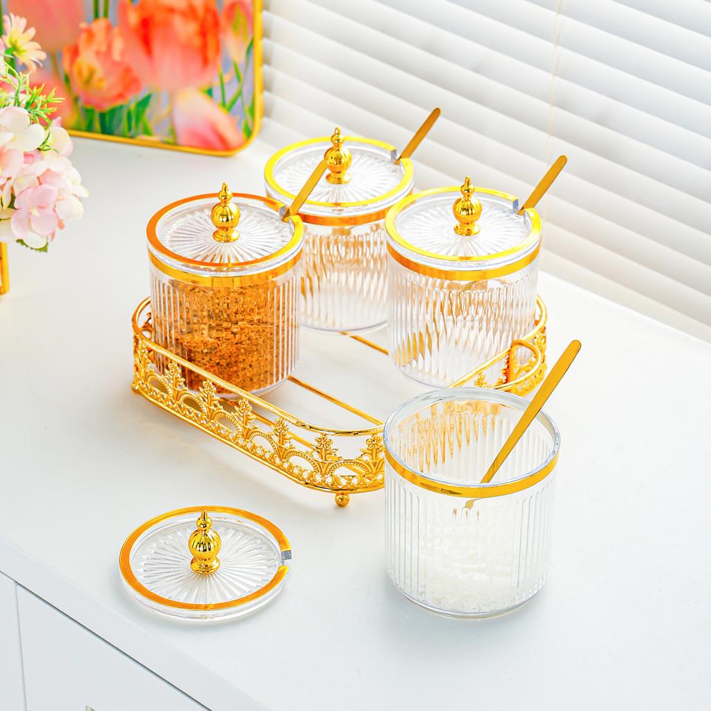 Seasoning Box Household Kitchen Light Luxury Seasoning Storage Box Desktop Seasoning Bottle Jar Sealing Seasoning Salt Jar Seasoning Jar