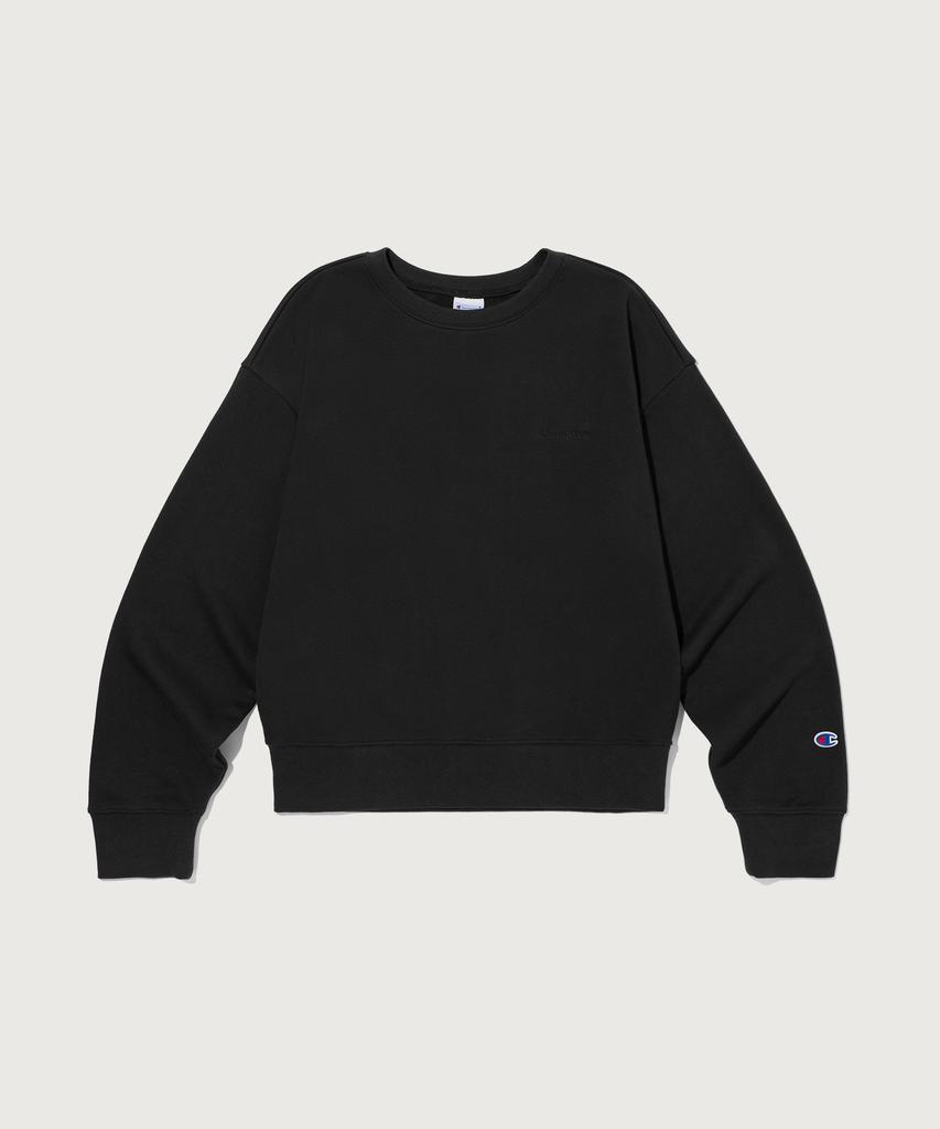 Champion Women'S Small Logo Regular Fit Sweatshirt Black