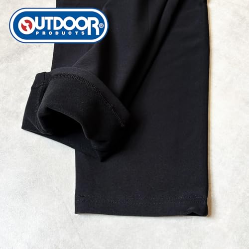 Outdoor Products Men's Warm Fleece-Lined Multi-Stretch Easy Pants, Size L, 65cm Inseam, Black