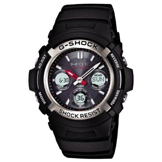 Casio Wristwatch G-Shock Radio Solar AWG-M100-1AJF Black