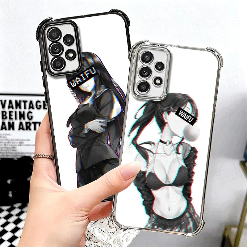 Sugoi Senpai Waifu Kawaii Anime Girl Soft Phone Case For Samsung A17 A27 A07 A37 A57 A16 A56 A15 A55 A14 A54 A13 A53 A26 A36 A25