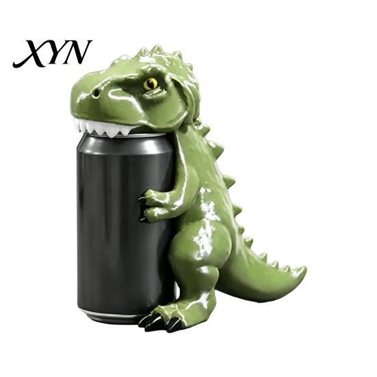 Drink Dust Proof Cap Reusable Animal Soda Can Lids for 375ml Standard Cans, 3D Printed Frog Dinosaur Creative Gift Drinkers Shark Beverage Toppers