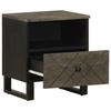 VidaXL Tables de chevet 2 pcs noir 40x33x46 cm bois de manguier solide, table d'appoint, armoire de lit, table d'appoint 4017691