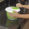 Salad Spinner Small Vegetable Dehydrator One-Hand Operation Lettuce Washer And Spinner with Serving Bowl 3.5L Fruit Drainer Salad Dryer