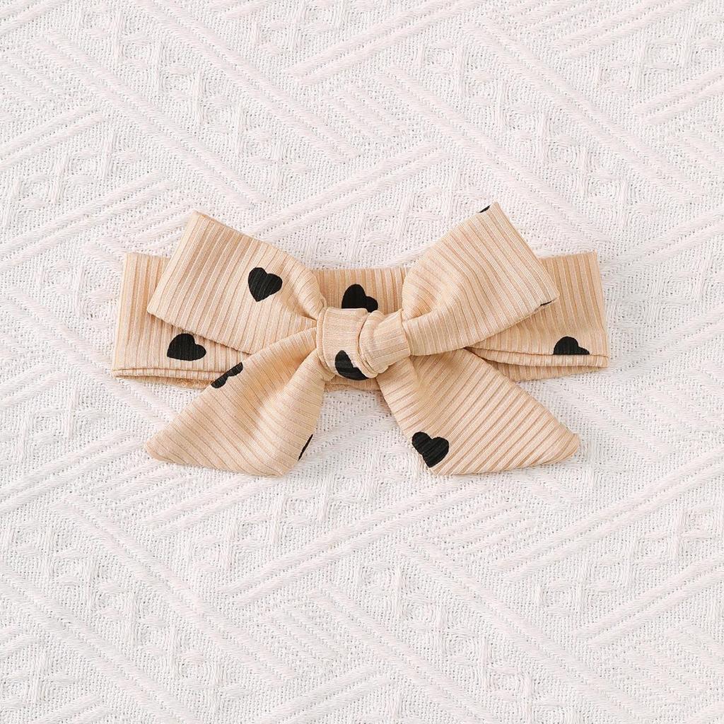 0-18 Months Baby Girl Clothes Sweet 2Pcs Dress Set Ruffle Heart Print Dress with Matching Headband Infant Autumn Casual Outfit