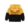 Autumn Baby Kids Boys Hooded with Ears for Girls Sport Coat Children Hooded Polar Fleece Clothes Colorblock Plush Jacket