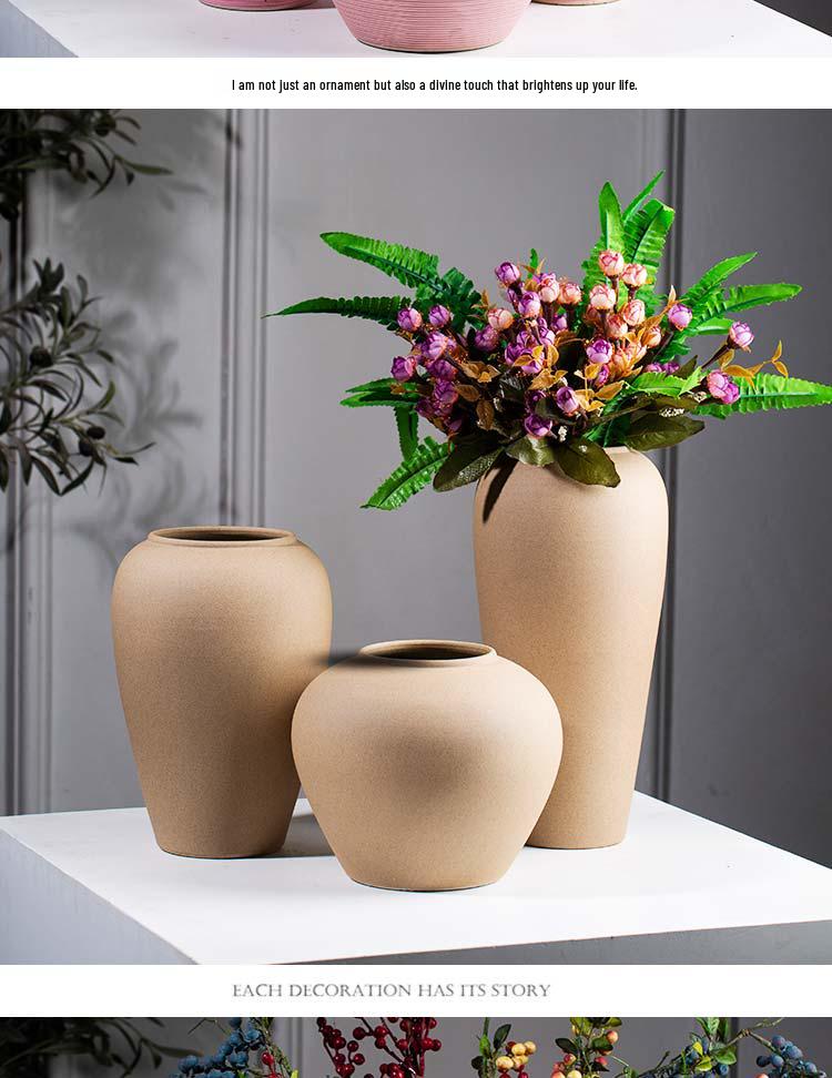 Nordic Ceramic Hydroponic Vase for Home Decor - Living Room Flower Arrangement and Dining Table Ornament