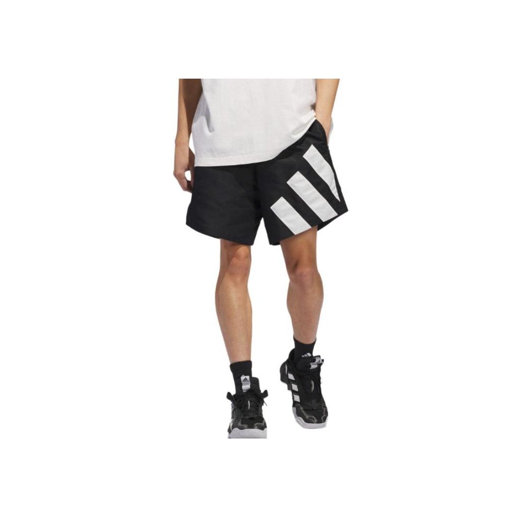 Adidas Ae Foundation Striped Color Block Drawstring Basketball Shorts Men Shorts Black IU2817