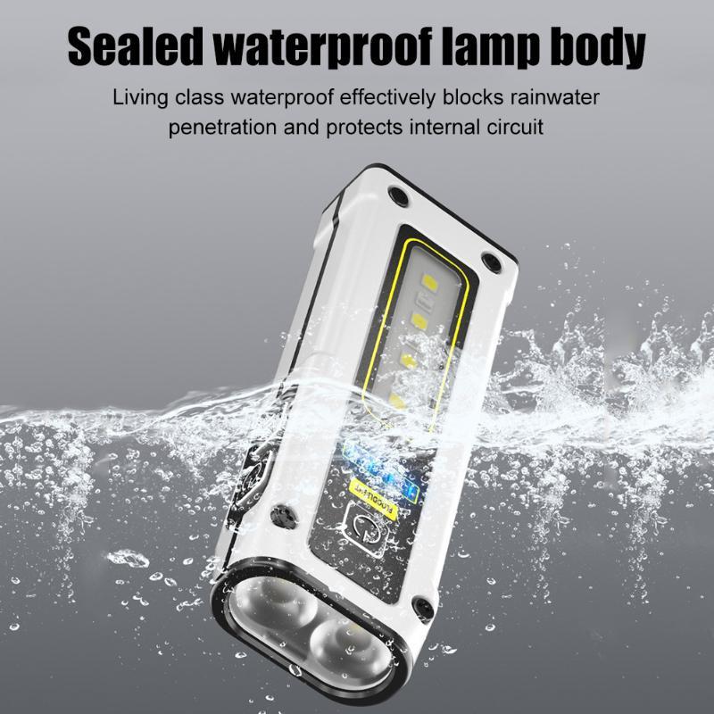COB LED Flashlight Rechargeable Flashlight Mini Torch Magnet Emergency Power Bank Outdoor Camping Pocket Light