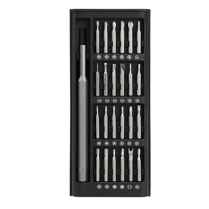 

Magnetic Screwdriver Set 25 in 1 Screw Driver Se Hexagonal Torx Bits Hand Tool Repairing Kits for iPhone PC Watch Camera Glasses чорний