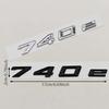 3D ABS Chrome Car Letters Logo 740e Rear Trunk Badge Emblem Sticker For BMW 7 Series EV 740e G11 Auto Tail Marking Accessories