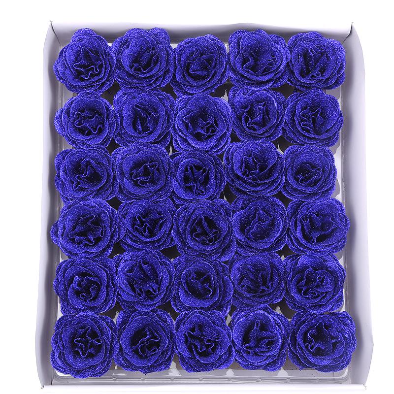 Rose Gold Crystal Glitter Blue Enchantress Flower Bouquet DIY Kit for Valentine's Day