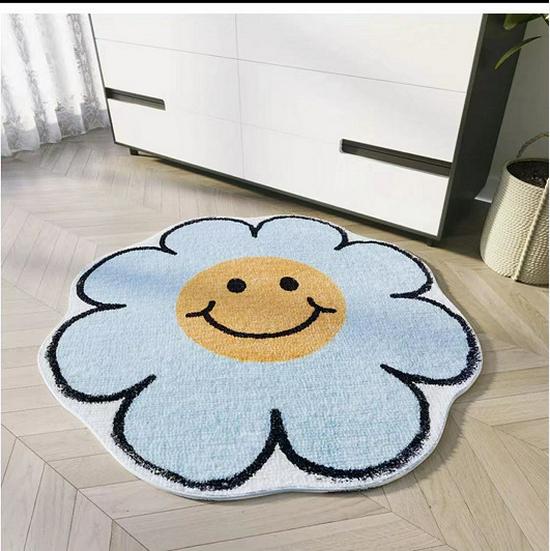 Washable Non-Slip Cartoon Flower Carpet for Bathroom, Living Room, or Balcony