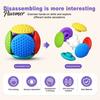 Educational Sensory Toys Detachable Silicone Ball Toy, Grip Training Mini Textured Fine Motor Skill Toy for Babies, Tactile Stimulation Stress Relief