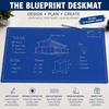 Reusable Double-Sided Desk Mat And Pens Portable Writing Desk Pad Smooth Surface Rounded Corners Reusable Doodle