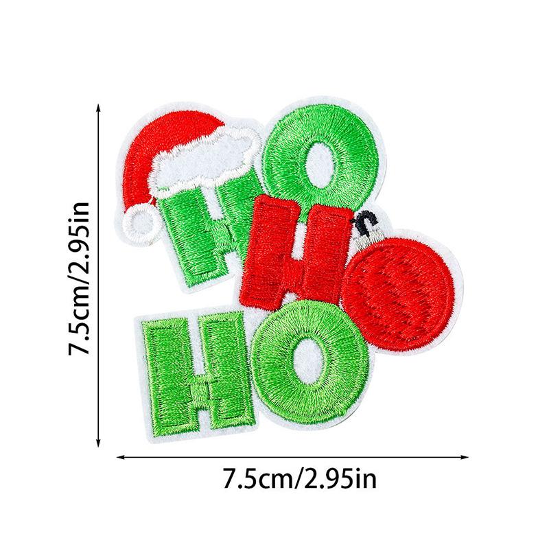 1pc Santa Claus For Clothing Bags Badge Sticker DIY Appliques Cartoon Christmas Emblem Embroidery Patches Iron On