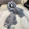 [Bysifa] Grey Blue Silk Scarf Cape Fashion Ladies 100% Silk Long Scarves Foulard Women Plaisley Design Chiffon Scarves Bufandas