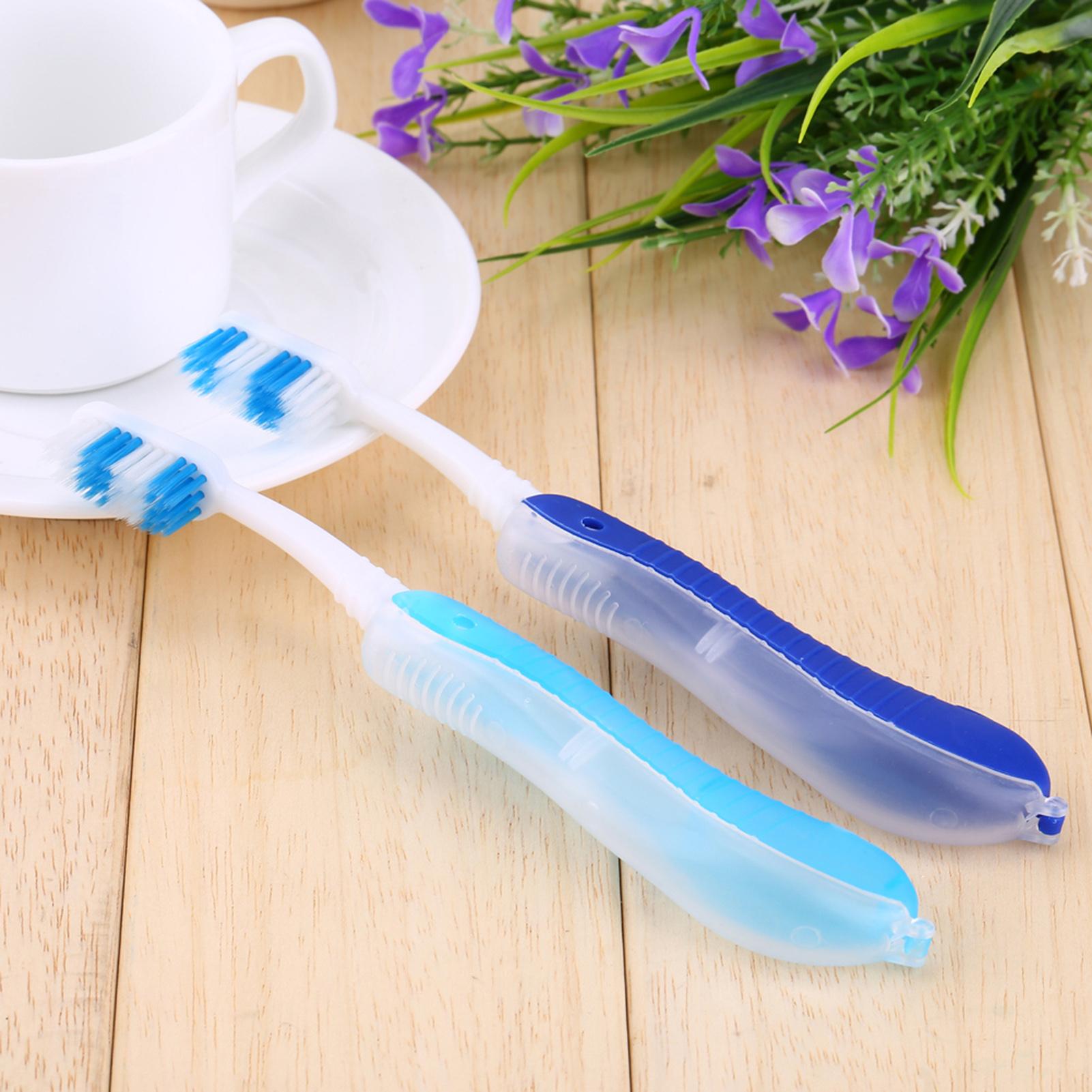 

Темно-синяя портативная компактная складная зубная щетка для путешествий, кемпинга, пеших прогулок на открытом воздухе, легкая