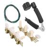 3?in?1 Guitar Tool Set Black Instrument Accessory with Gold Plated Machine Heads for Repairing