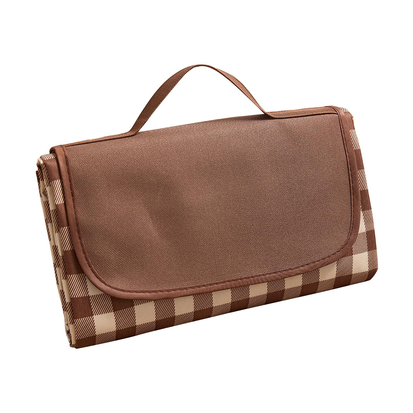 

80 X 60 дюймов одеяло для пикника на открытом воздухе, очень большой складной легкий водонепроницаемый коврик для песка для пляжа кемпинга походов патио One Size кофейный