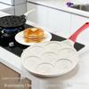 Seven-Hole Non-Stick Cartoon Frying Pan for Eggs and Pancakes - Compatible with Gas and Induction Cookers