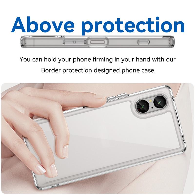 Capa protetora para Sony Xperia 5 V Sony Xperia 1 V 5 V 10 V à prova de choque PC rígido + TPU Silicone Capa protetora para celular Sony Xperia 5 V