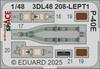 eduard Space Interior 3D Decal Parts Set Plastic Model Decal EDU3DL48208 1/48 P-40E w/Etching (for Eduard) (Airplane)