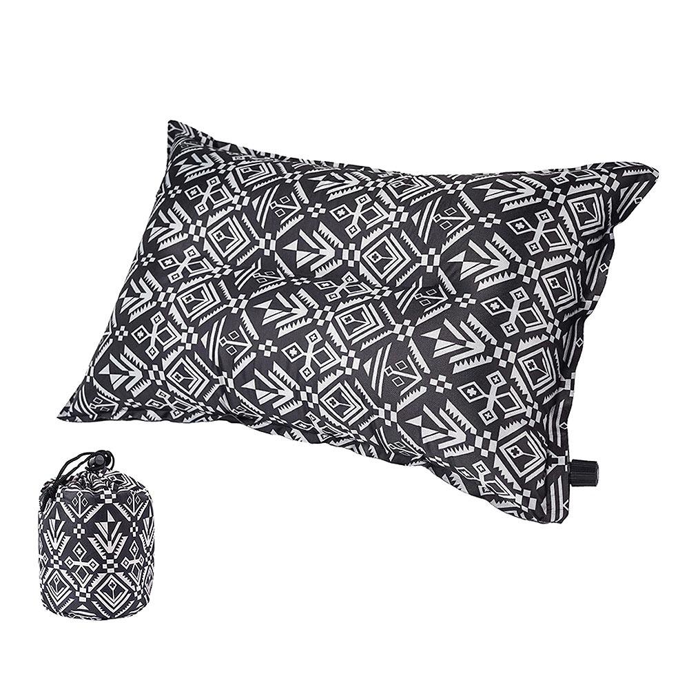 Automatic Inflatable Travel Pillow Foldable Ethnic Style Camping Pillow Lightweight Supportive Office Nap Pillow Office Nap