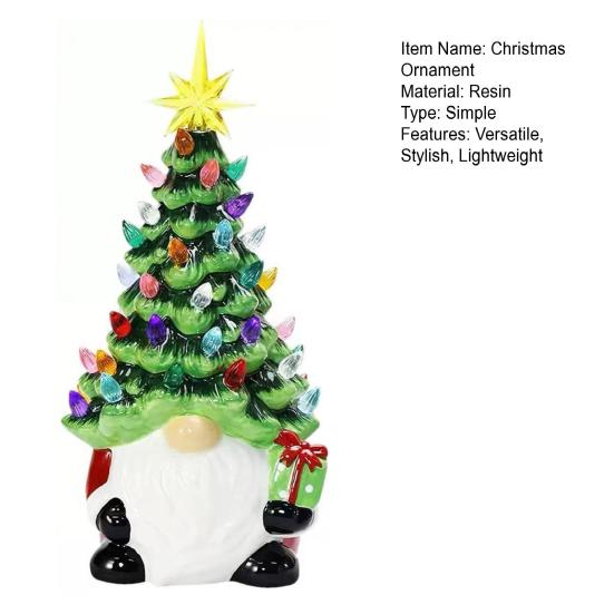 Gnome Christmas Tree Light Resin Lighted Faceless Old Man Figurines Portable