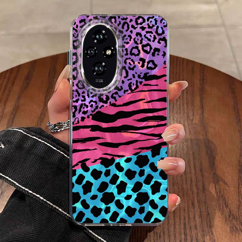 For Honor 400 Lite 200 Pro 200 Lite 5G Phone Cover Cartoon Cat Leopard Print Patterns Fashion Soft TPU Bumper For Honor 400 Lite