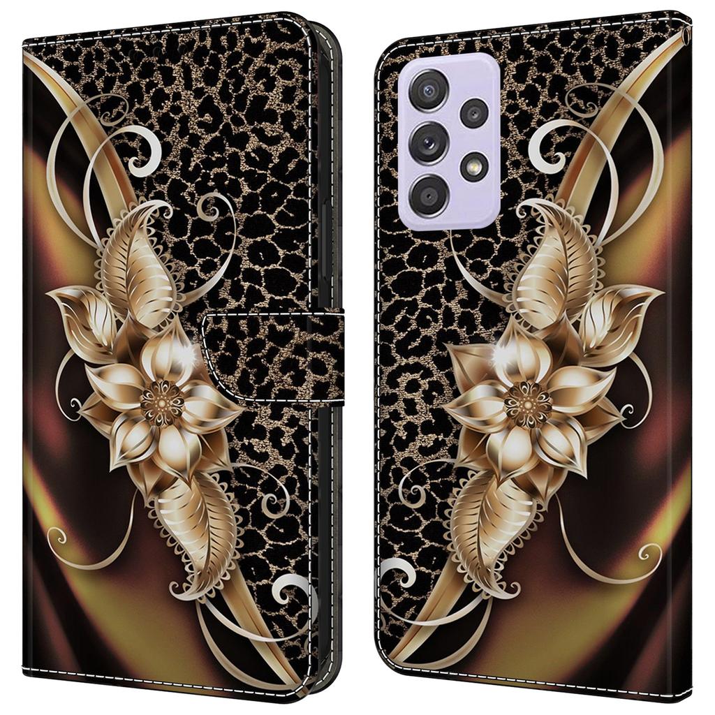 Pro Samsung Galaxy A52 4G/5G/A52s 5G Pouzdro Vzorový tisk Vyklápěcí Folio Kožený Kryt na Telefon