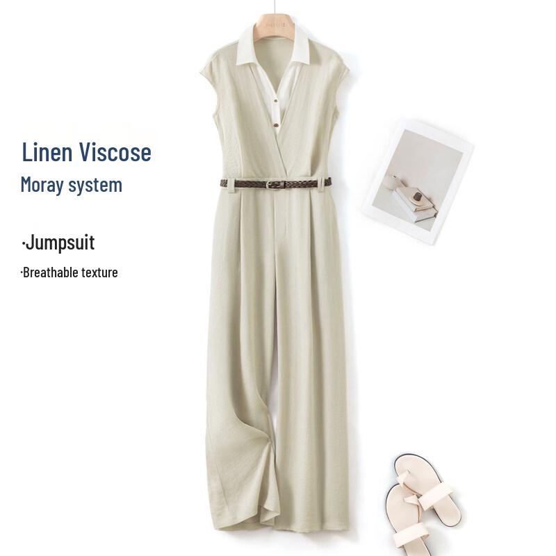 IHIMI Faux Two-Piece Relaxed Jumpsuit M