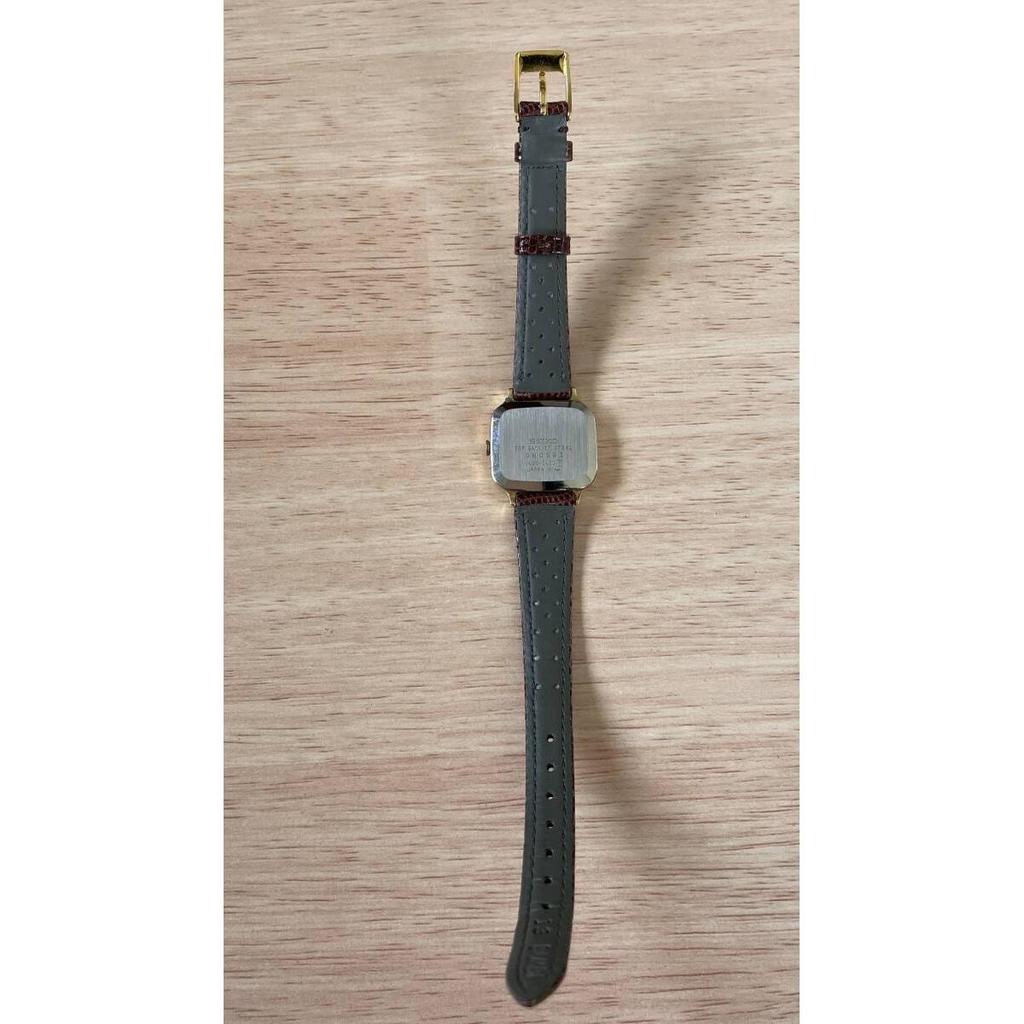 Used Free Shipping SEIKO Chariot Women's Watch Quartz Analog Square Gold Ivory Dial 1400-5430 Clock
