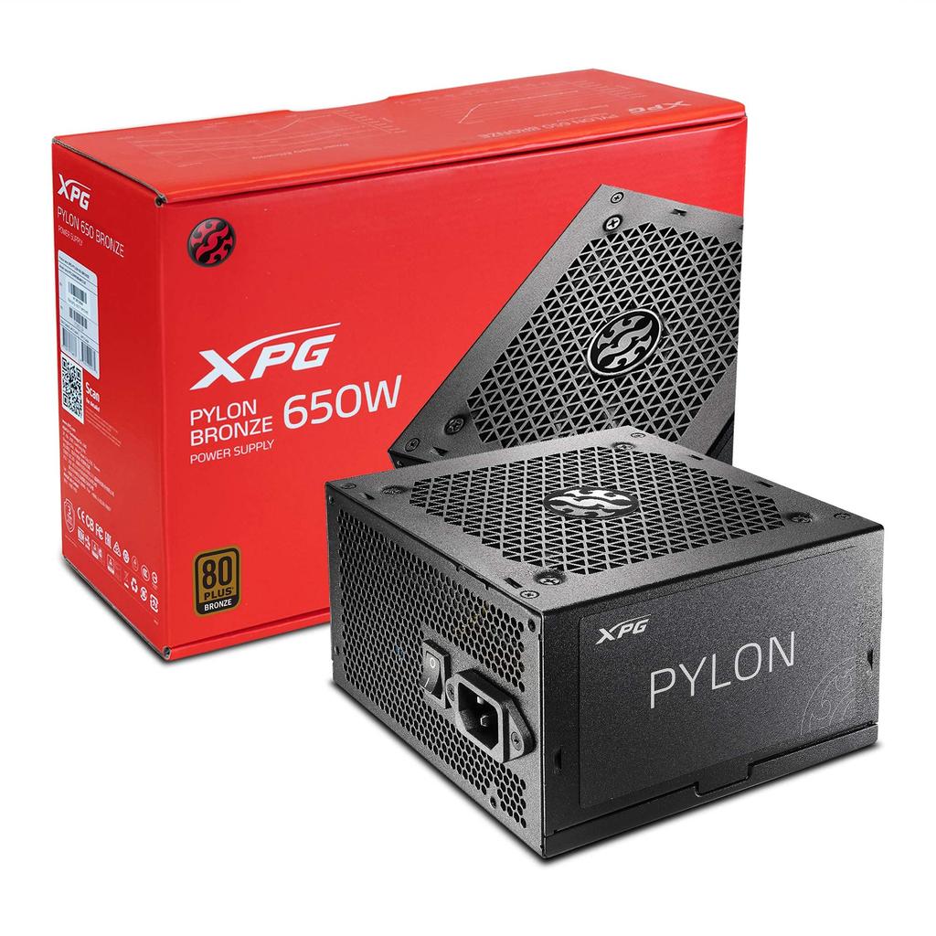 XPG PYLON 650W PC Power Supply Unit Bronze [80PLUS Certified] PYLON650B-BKCJP