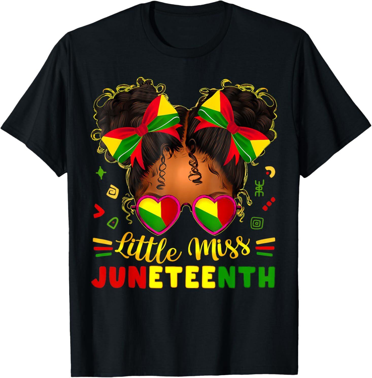 Miss Juneteenth Freedom Black American African Toddler Girl T-Shirt Mens Womens Tees Top XL