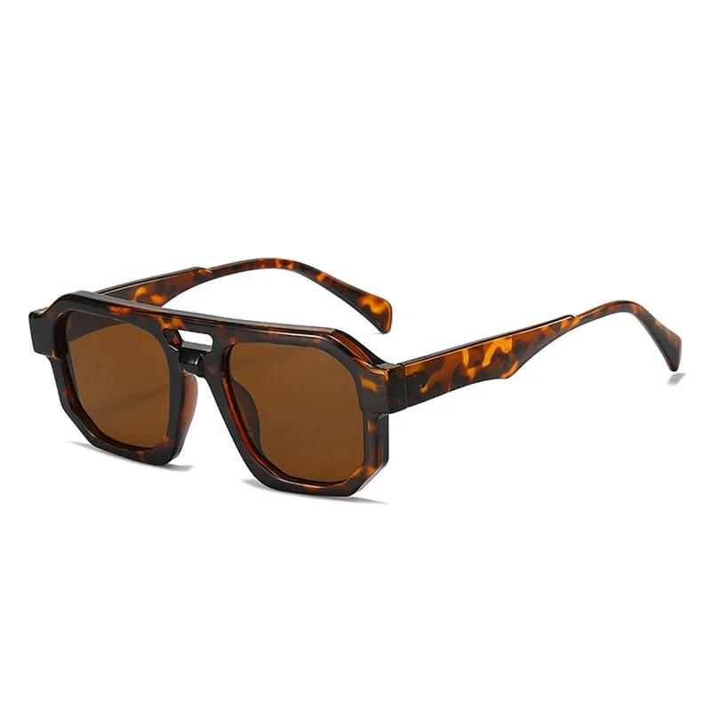  Double Bridges Square Women Gradient Purple Multicolor Sunglasses Fashion Frame Men Retro Punk Sun Glasses Shades UV400