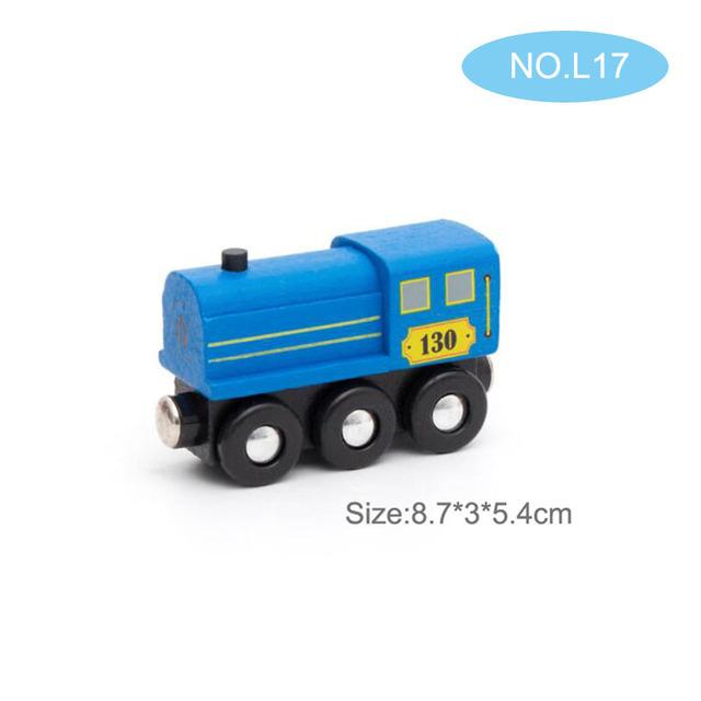 Small Wooden Scene Car Toys Magnetic Train Toy Truck Fit All Kinds Wooden Railway Train Track Children Gifts