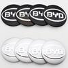 4Pcs 56mm Car Wheel Hub Caps Cover Rim Sticker Reflective Badge For BYD Tang F3 E6 Atto 3 Yuan Plus Song Max F0 G3 I3 Ea1 Dmi G6