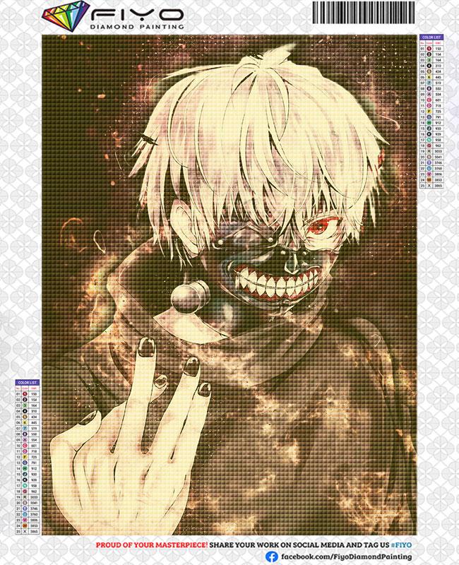 DIY 5D Diamant Malerei Tokyo Ghoul Anime Volle Mosaik Diamant Stickerei Bild Strass Kreuz Stich Kits Wohnkultur cuadros