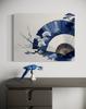 Canvas print, Blue Japanese Fan