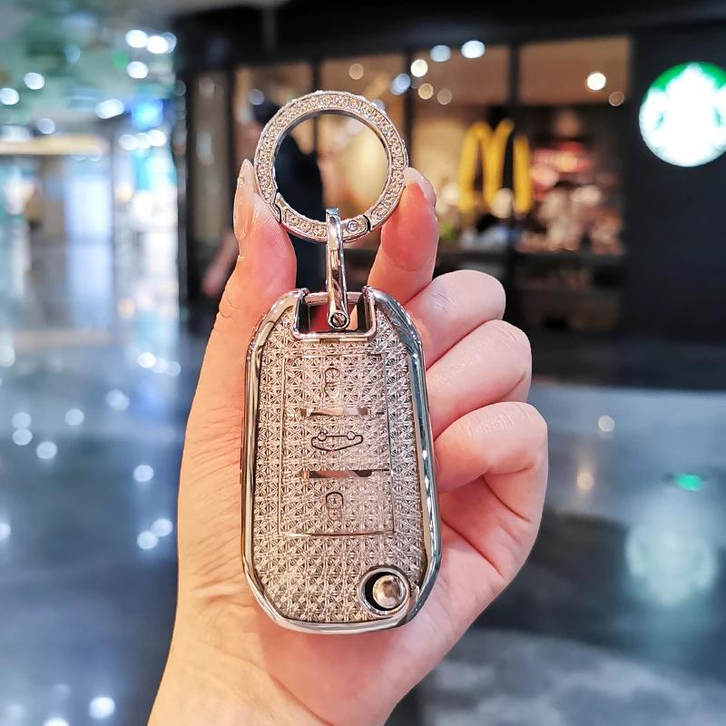 Hot Interior Mouldings Car keychain for Peugeot 408 keycase 3008 308s 508l 4008 2008 5008 301 keycover keyshell Keychain Car buc
